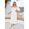 image:imageRVivimos Women Summer Half Sleeve Cotton Ruffled Vintage Elegant Backless A Line Flowy Long DressesWhite2