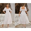 image:imageRVivimos Women Summer Half Sleeve Cotton Ruffled Vintage Elegant Backless A Line Flowy Long DressesWhite2floral