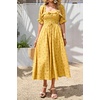 image:imageRVivimos Women Summer Half Sleeve Cotton Ruffled Vintage Elegant Backless A Line Flowy Long DressesYellow2floral