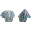 image:imageRVivimos Women Summer Short Sleeve Casual Bohemian Beach Ruffle Floral Print Bow Tie Short Sun DressGreen