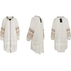 image:imageRVivimos Womens Autumn Long Sleeve Embroidery Oversized Single Breasted Button Up Dresses with PocketsBeige