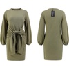 image:imageRVivimos Womens Autumn Winter Cotton Long Sleeves Elegant Knitted Bodycon Tie Waist Sweater Pencil DressArmy Green