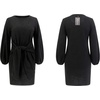 image:imageRVivimos Womens Autumn Winter Cotton Long Sleeves Elegant Knitted Bodycon Tie Waist Sweater Pencil DressBlack