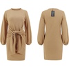 image:imageRVivimos Womens Autumn Winter Cotton Long Sleeves Elegant Knitted Bodycon Tie Waist Sweater Pencil DressKhaki