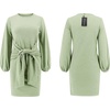 image:imageRVivimos Womens Autumn Winter Cotton Long Sleeves Elegant Knitted Bodycon Tie Waist Sweater Pencil DressLight Green