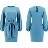 image:imageRVivimos Womens Autumn Winter Cotton Long Sleeves Elegant Knitted Bodycon Tie Waist Sweater Pencil DressLightblue