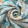image:imageRVivimos Womens Cotton Long Sleeves VNeck Button Up Floral Print Bohemian Flowy Mini DressBlueturquoise
