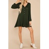 image:imageRVivimos Womens Fall Cotton Long Sleeves Casual Button Down Knit Swing Flare Mini Tunic DressArmygreen