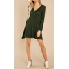 image:imageRVivimos Womens Fall Cotton Long Sleeves Casual Button Down Knit Swing Flare Mini Tunic DressArmygreen