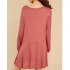 image:imageRVivimos Womens Fall Cotton Long Sleeves Casual Button Down Knit Swing Flare Mini Tunic DressCoral