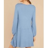image:imageRVivimos Womens Fall Cotton Long Sleeves Casual Button Down Knit Swing Flare Mini Tunic DressSkyblue