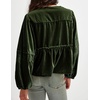 image:imageRVivimos Womens Fall Velvet Tops 2026 Long Sleeve Tie Front Casual Jackets Cardigan Vintage Loose Short CoatArmy Green