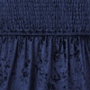 image:imageRVivimos Womens Fall Winter Crushed Velvet Dress Long Sleeve Crew Neck Elastic Smocked ALine Tiered Ruffle Mini DressNavy Blue