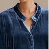 image:imageRVivimos Womens Fall Winter Velvet Shirt Dress 2026 Long Sleeve Button Down Loose Flowy Knee Length DressDark Blue