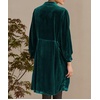 image:imageRVivimos Womens Fall Winter Velvet Shirt Dress 2026 Long Sleeve Button Down Loose Flowy Knee Length DressDark Green