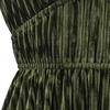 image:imageRVivimos Womens Fall Winter Velvet Striped Mini Dress 2026 Long Sleeve V Neck Elastic High Waist Elegant Casual ALine DressArmy Green