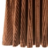 image:imageRVivimos Womens Fall Winter Velvet Striped Mini Dress 2026 Long Sleeve V Neck Elastic High Waist Elegant Casual ALine DressBrown