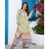 image:imageRVivimos Womens Long Sleeve Boho Floral Print Dress Crew Neck Button Down Casual Loose Slit Flowy Midi Dress with BeltTendergreen