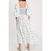 image:imageRVivimos Womens Long Sleeve Cotton Boho Midi Dress Vintage Square Neck Floral Embroidered Tiered Ruffle Flowy Pockets DressWhite