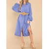 image:imageRVivimos Womens Long Sleeve Cotton Oversized Dress Casual Button Down Loose Slit Midi Dress with PocketVeryperi