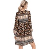 image:imageRVivimos Womens Long Sleeve Floral Casual Print Cotton Mini Tunic DressMulti Black