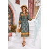 image:imageRVivimos Womens Long Sleeves Floral Print Retro V Neck Tassel Casual Bohemian Midi DressesDarkgreen