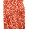 image:imageRVivimos Womens Short Sleeve Floral Print V Neck Cotton Tunic DressOrange