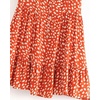 image:imageRVivimos Womens Short Sleeve Floral Print V Neck Cotton Tunic DressOrange