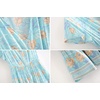image:imageRVivimos Womens Short Sleeve Floral Print V Neck Cotton Tunic DressSkyblue