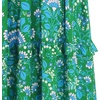 image:imageRVivimos Womens Summer Cotton V Neck Short Sleeve Boho Floral Print Elastic Smocked Waist ALine Midi Dress with PocketsGreenfloral