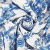 image:imageRVivimos Womens Summer Cotton V Neck Short Sleeve Boho Floral Print Elastic Smocked Waist ALine Midi Dress with PocketsLightbluefloral