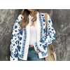 image:imageRVivimos Womens Summer Fall Cotton Long Sleeves Button Down Floral Embroidery Casual VNeck Coat JacketWhite