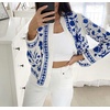 image:imageRVivimos Womens Summer Fall Cotton Long Sleeves Button Down Floral Embroidery Casual VNeck Coat JacketWhite