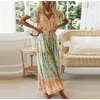 image:imageRVivimos Womens Summer Floral Print Cotton Short Sleeve Flowy DressAqua