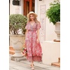 image:imageRVivimos Womens Summer Floral Print Cotton Short Sleeve Flowy DressLightpink