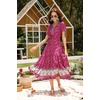 image:imageRVivimos Womens Summer Floral Print Cotton Short Sleeve Flowy DressMagenta