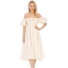 image:imageRVivimos Womens Summer Floral Print Puff Sleeves Vintage Ruffles Midi DressLightyellow