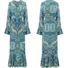 image:imageRVivimos Womens Summer Long Sleeve Cardigan Sexy Maxi DressesMulticolorblue