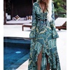 image:imageRVivimos Womens Summer Long Sleeve Cardigan Sexy Maxi DressesMulticolorblue