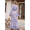 image:imageRVivimos Womens Summer Long Sleeve Cardigan Sexy Maxi DressesPurple
