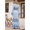 image:imageRVivimos Womens Summer Long Sleeve Cardigan Sexy Maxi DressesWhiteblue