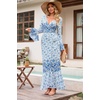image:imageRVivimos Womens Summer Long Sleeve Cardigan Sexy Maxi DressesWhiteblue