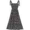image:imageRVivimos Womens Summer Straps Cotton Irregular Polka Dot Ruffles Midi DressBlack
