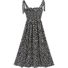 image:imageRVivimos Womens Summer Straps Cotton Irregular Polka Dot Ruffles Midi DressBlack