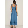 image:imageRVivimos Womens Summer Straps Cotton Irregular Polka Dot Ruffles Midi DressBlue
