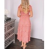 image:imageRVivimos Womens Summer Straps Cotton Irregular Polka Dot Ruffles Midi DressPink2
