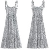 image:imageRVivimos Womens Summer Straps Cotton Irregular Polka Dot Ruffles Midi DressWhite