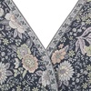 image:imageRVivimos Womens Summer V Neck Maxi Dress Boho Floral Print Short Sleeve Elastic Waist Ruffle Patchwork ALine Beach DressSmoke Black