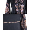 image:imageRVivimos Womens V Neck Bell Sleeve Vintage Floral Embroidered High Low Long DressesBlack