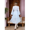 image:imageRVivimos Womens V Neck Bell Sleeve Vintage Floral Embroidered High Low Long DressesSky Blue